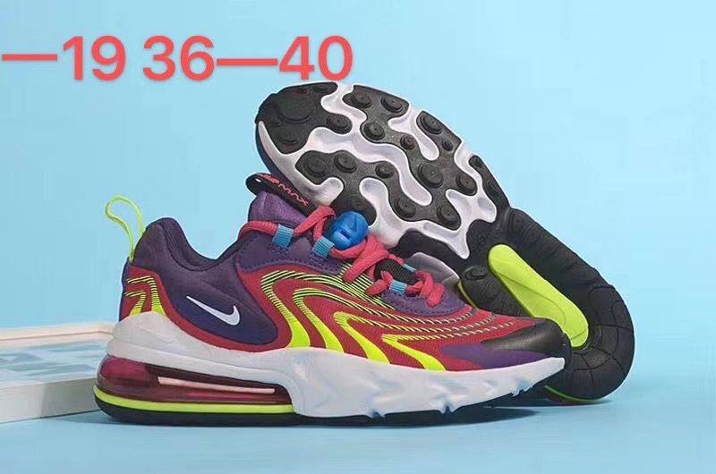 Women Nike Air Max 270 III Purple Wine Red Yellow Shoes - Click Image to Close